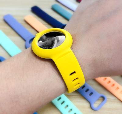 China Soft Anti-fall Silicone Watch Bands Case For Apple AirTag Strap Anti-scratch Cover Device Shell for sale