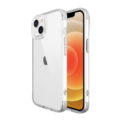 China Shockproof Crystal Clear TPU PC Bumper Case For iPhone 13 2021 With Plating Separate Button For iPhone 13 pro Max Hard Cover for sale