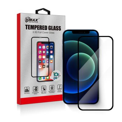 China High Transparent For iPhone 12 5.4 6.1 6.7 Bubble Free 9h 2.5d Silkprint Tempered Glass Screen Protector Film for sale