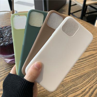 China Anti-fall No Edges Candy Eco Friendly TPU Clamp Color Frosted New Phone Case For iPhone 11 12 Series for sale