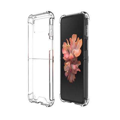 China Anti-fall 1.5MM TPU Shockproof Clear Phone Case For Samsung Galaxy Z Flip 3 Transparent Wholesale Phone Cases for sale