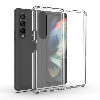 China Soft Transparent Clear Shockproof 1.5MM Anti-drop TPU Cell Phone Case For Samsung Galaxy Z Fold 3 Cellphone Case for sale