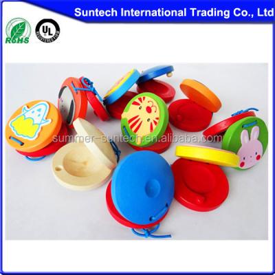 China Cartoon Wooden Toy Cartoon Animal Castanets for sale