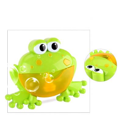 China Amazon Hot Sale Plastic Frog Bubble Machine Toy With Bubble Water For Kids for sale