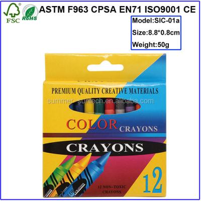 China Paraffin Colored Solid Crayon Jumbo Wax Crayons for sale