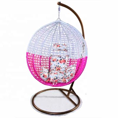 China Best Selling Outdoor Furniture Rattan Outdoor Patio Hanging Double Egg Chair for sale