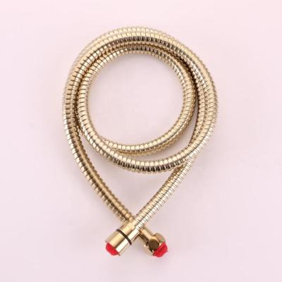 China Stainless Steel High Pressure 1.5m Lcok Ningbo Double Lock Gold Shower Hose Hand BathroomTitanium for sale