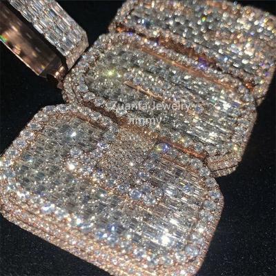 China Luxury Iced Out Hiphop Full Style Shiny 3D VVS Wand Moissanite Diamond Pendant Logo for sale