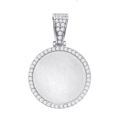 China Custom Hiphop Photo Frame Pendant VVS Moissanite Iced Out Photo Pendant Necklace for sale