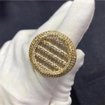 China Custom Hiphop Wand Moissanite Flawless Grade Men Iced Out HipHop Ring for sale