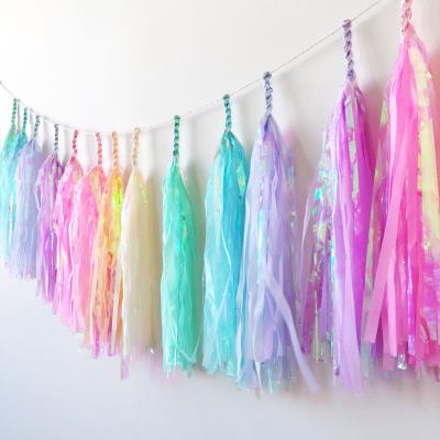 China - Double-Layer Baby Symphony Dress Children's Birthday Party Colorful Reflective Tassel Decoration Lahua for sale