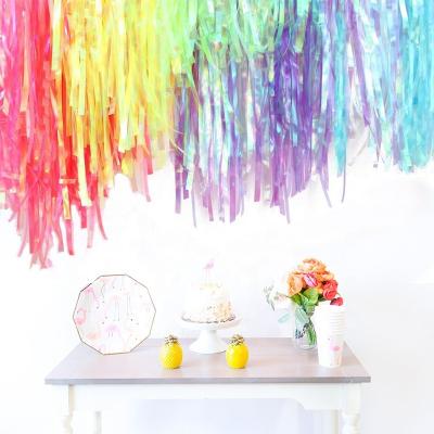 China Transparent Christmas Photo Booth PVC Iridescent Decorations Background Aluminum Environmental Curtain for sale