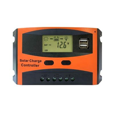 China Charger Controller Factory LCD Display 12v 24v PWM Smart Solar Charge Controller 10a 20a 30a for sale