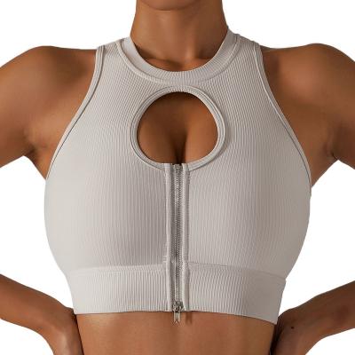 China Breathable Lift Up Yoga Bra Front Zipper Closure High Impact Custom Made Plus Size Sports Bra Women Top Fitness Wear for sale