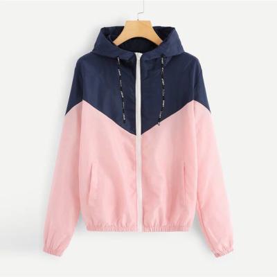 China QUICK DRY women clothes bomber jacket women long sleeve waterproof zipper full up hooded sports jacket coat for sale