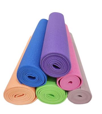 China Eco-Friendly Custom Printing PVC Training Pilates Floor Exercises Yoga Mat Logo Workout Sports Fitness Mats for sale