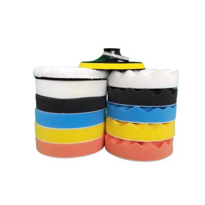 China High Efficiency Car Waxing Sponge Wheel Wool Ball Drill Electromechanical Full Sponge Disc Paint Polishing Tool Kit for sale