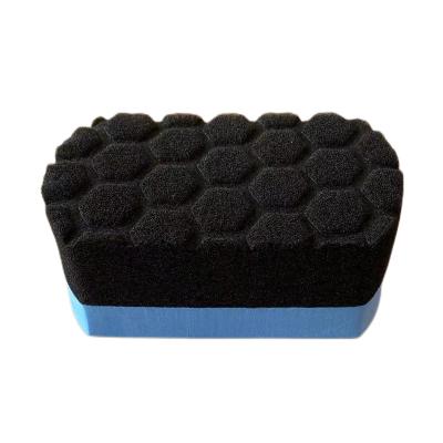 China High Efficiency Custom Logo U Shape Car Body Shine Interior Sponge Car Sponge Pad Eva Foam Tire Cleaning Dressing Detailing Sponge for sale