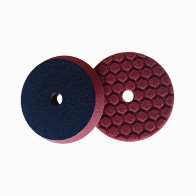 China High Efficiency Grid Foam Self Adhesive Car Polish Pad Sponge Pad Polishing Waxing Buffing Pad For Car Polisher Machine Use for sale