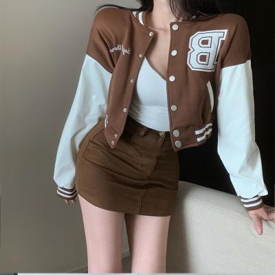 China Factory new spring embroidery color matching casual jacket baseball uniform jacket high quality wholesale viable baseball uniform for sale