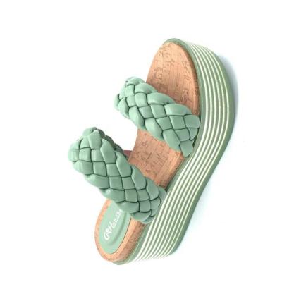 China European and American fashion trend casual thick sole sandals comfortable weaving leather women's shoes all-match for sale