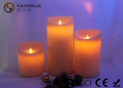 China Multi Color Moving Flame Led Candles Paraffin Wax Material 3 Piece Set for sale