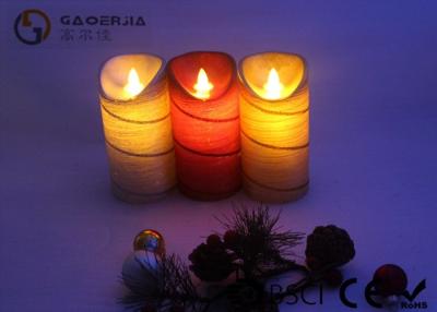 China Colorful Moving Flame Led Candles Paraffin Wax Material 7.5cm Diameter for sale