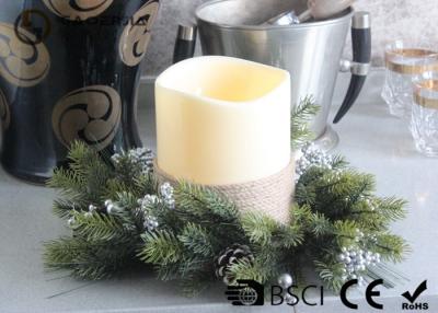 China Advent Wreath Led Candles , Battery Operated Advent Candles D15X20CM for sale