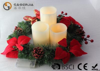 China 3pk Ivory Wax Decorative Led Candles With Remote Control DL-005 for sale