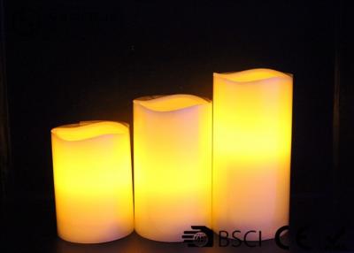 China Romantic Led Pillar Candles Battery Operated For Wedding Decorations for sale