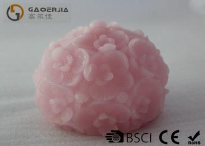 China Rose Shape Led Wax Candles , Carved Craft Wax Electric Candles for sale