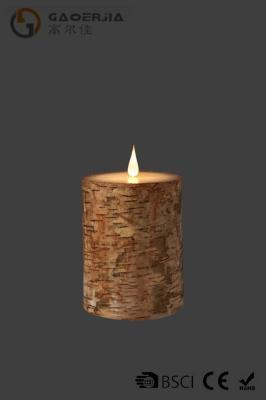 China Handmade Nature Flameless Moving Wick Led Candles With CR2032 battery for sale