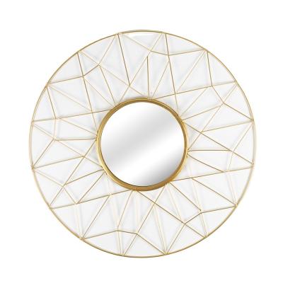 China High quality wholesale contemporary a modern round mirror light luxury decoration for sale