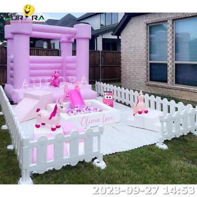 China Soft Play Parties Aanpasbaar ontwerp Soft Play apparatuur met opblaasbare uitsmijter Te koop