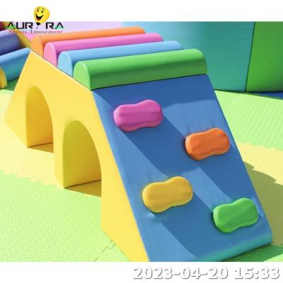 China 300x400cm Indoor Soft Playground Equipment , Children Rainbow Soft Play Climber Set for sale