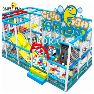 Cina Soft Play Wholesale Hot Sale Attrezzature per giochi interni per bambini Blu in vendita