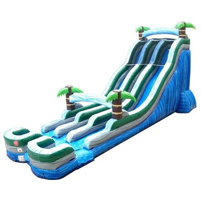 China 0.55mm PVC Tarpaulin Inflatable Slip And Slide Water Slide With Pool Rental for sale