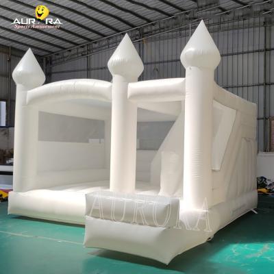 China Commercial Adults Kids Inflatable White Wedding Bouncy Castle Modern Bounce House for sale