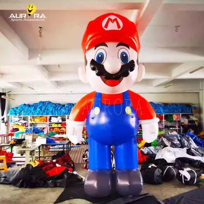 China Custom Promotional Advertising Inflatables Man Mario Cartoon Models For Children'S Day for sale