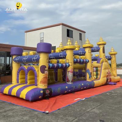 China Custom Commercial Inflatable Obstacle Course With Slide Waterproof Diversified Design for sale