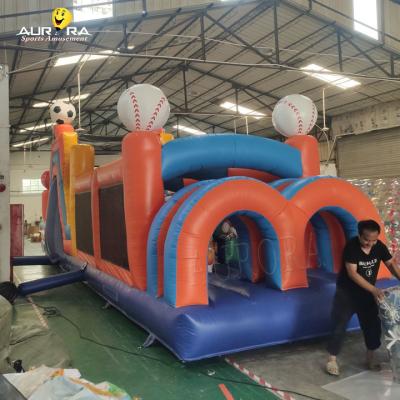 China PVC Tarpaulin Inflatable Obstacle Course , Outdoor Play Blow Up Assault Course OEM for sale