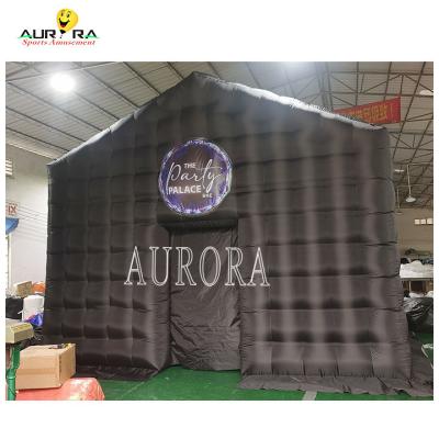 China Outdoor Inflatable Club Tent , PVC or oxford Blow Up Party Tent With LED Lighting for sale