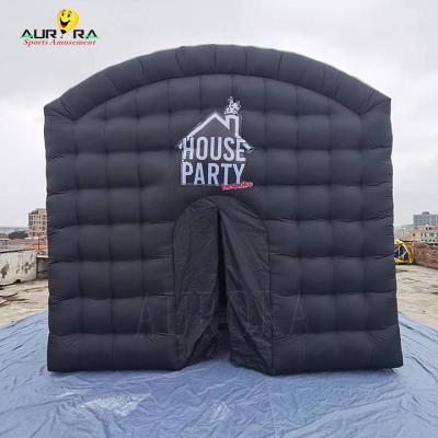 China Multi Purpose Outdoor Party Inflatable Club Tent Blow Up Event Tent Black Color OEM for sale