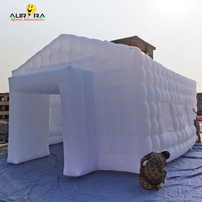 China Custom Logo Backyard Inflatable Club Tent , Commercial Inflatable Air Cube Tent for sale