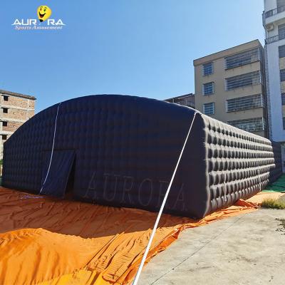 China Outdoor 5m Diameter Inflatable Nightclub Tent Large Black Disco Party Tent for sale