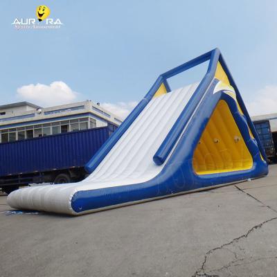 China PVC Tarpaulin Outdoor Inflatable Water Toys Floating Water Slide Climbing Wall Tower For Sea for sale