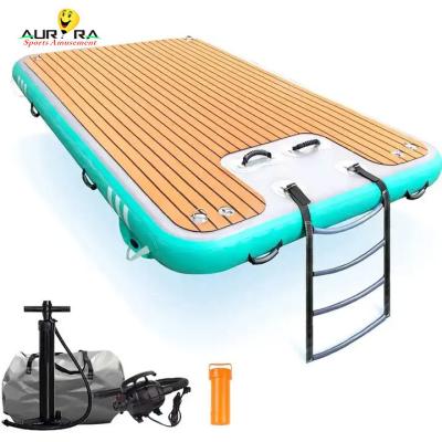 China Inflatable Floating Platform Double Wall Fabric Pvc 352cmx155cm 20cm Thickness for sale