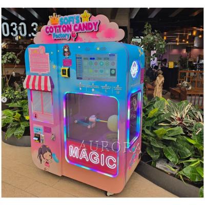 China Commercial Fully Automatic Candy Floss Vending Machine With CE ROHS Certificate for sale