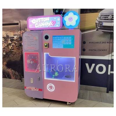 China Automatic Fairy Floss Vending Machine With 32 Style Cotton Flower 8KG Sugar Capacity for sale