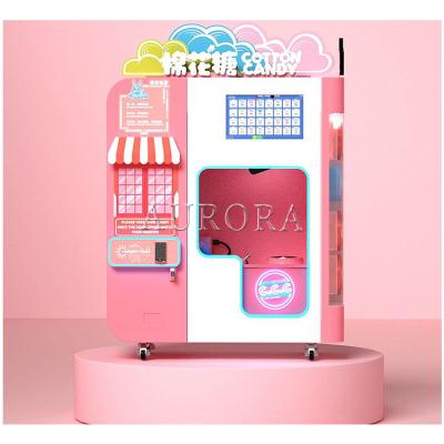 China Robot Making Cotton Candy Floss Vending Machine Support Multi Flower Shapes for sale